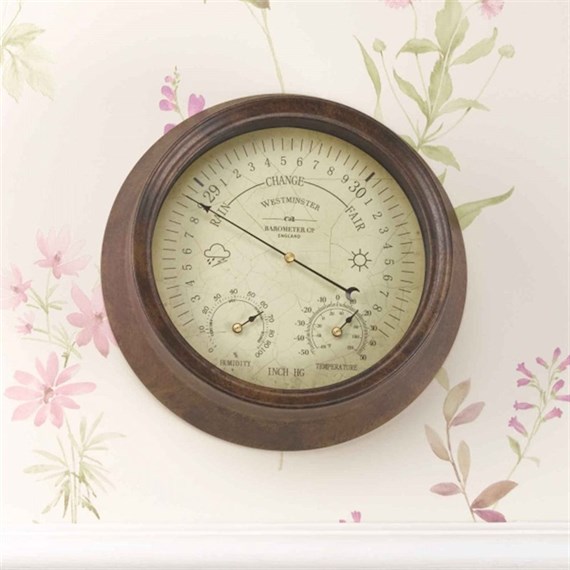 Outside In Westminster Barometer & Thermometer 8 Inch (5062020)