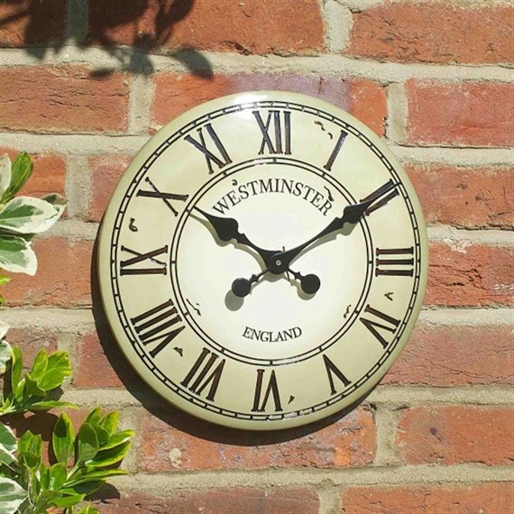 Outside In Westminster Tower Wall Clock 12 Inch Cream (5065043)