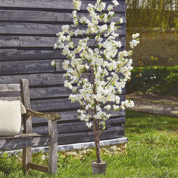 Smart Garden White Artificial Potted Cherry Tree 140cm (5607015)