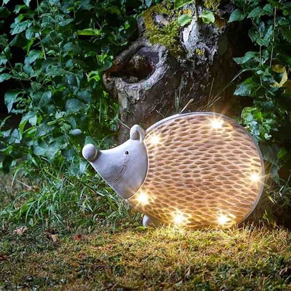 Smart Garden WoodStone Inlit Solar Light Figurine - Hedgehog (1020915)