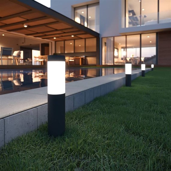 Solar Centre Mini London USB Solar Post Lights - Set Of 4 Anthracite (SC2326)