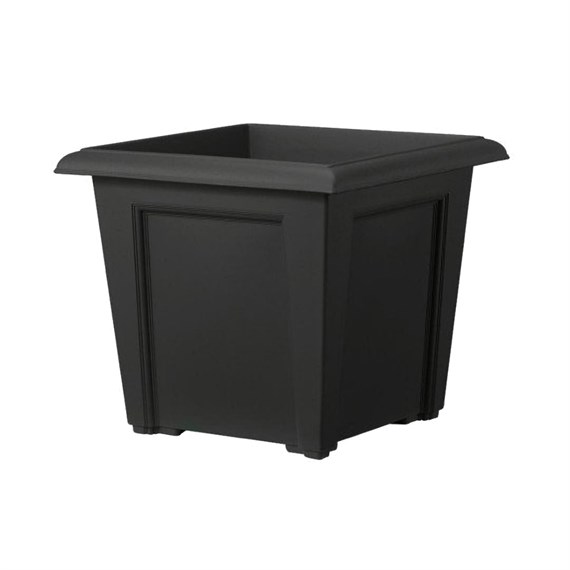Stewart Garden Regency Square Planter - 40cm - Black (239389)