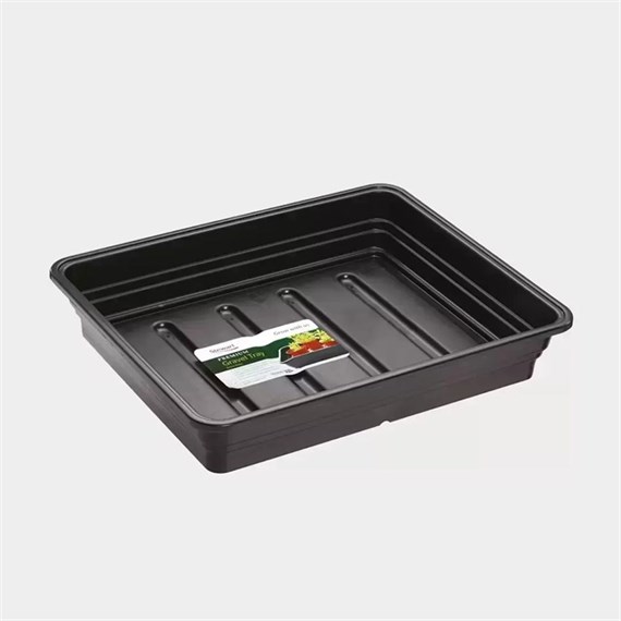 Stewart Garden 52cm Premium Extra Deep Gravel Tray without Holes - Black (238963)