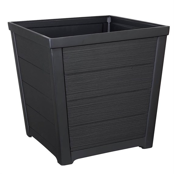 Stewart Garden 40cm Taper Square Planter - Anthracite - (242865)