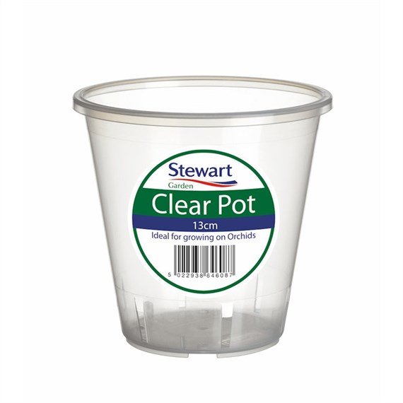 Stewart Garden Clear Plant Pots - 13cm (2643008)