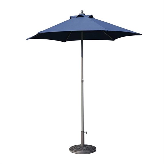 Sturdi Plus Aluminium 2m Push-Up Round Parasol - Navy