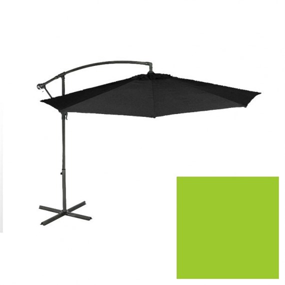 Glencrest Sturdi Plus 3m Aluminium Cantilever Crank & Tilt Parasol - Lime