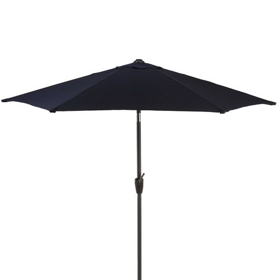 Glencrest Sturdi Plus Aluminium 3m Round Crank & Tilt Parasol - Navy