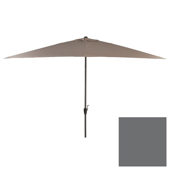 Sturdi Plus Aluminium 3mx2m Rectangular Crank Parasol - Grey