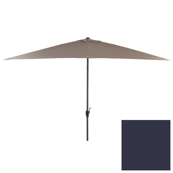Glencrest Sturdi Plus Aluminium 3mx2m Rectangular Crank Parasol - Navy