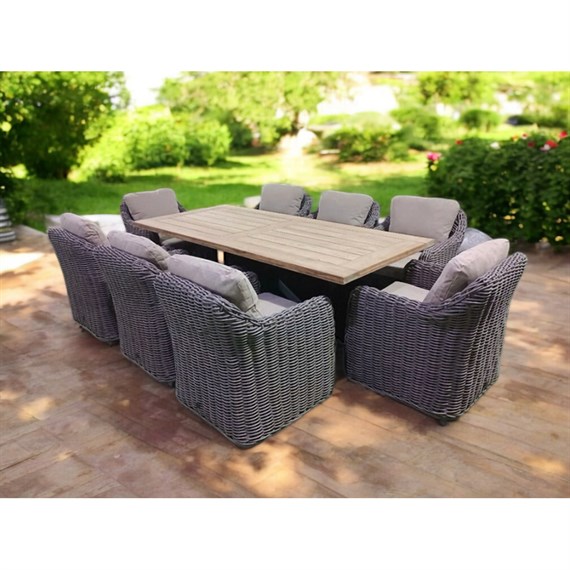 Sunnii Carmel 8 seat Rectangular Outdoor Garden Furniture Set