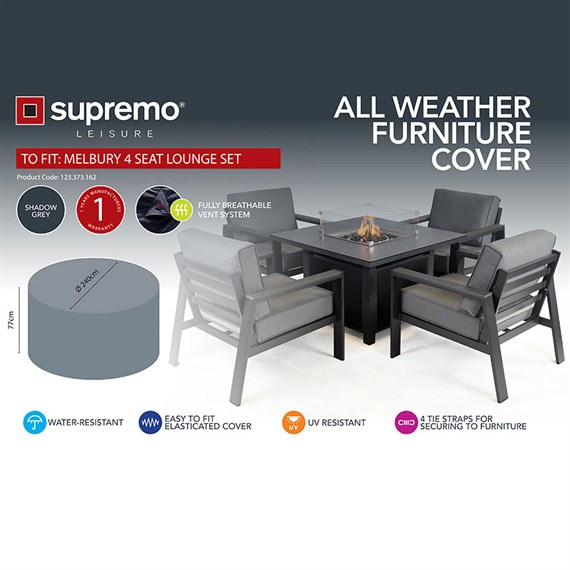 Supremo Aluminium 4 Seat Lounge Set Outdoor Garden Furniture Cover (123.373.162)