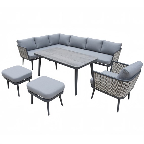 Supremo Ascot Corner Modular Outdoor Garden Furniture Set with Chair