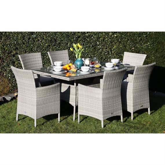 Supremo Barcelona 6 Seat Rectangular Outdoor Garden Furniture Set (840242)