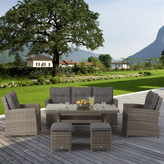 Supremo Barcelona Lounge Outdoor Garden Furniture Dining Set (715374)