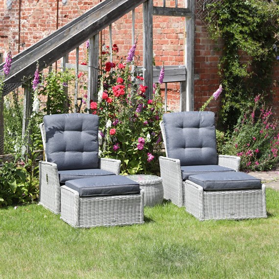 Supremo Lazia Deluxe Dual Recliner Outdoor Garden Furniture Set (885444)