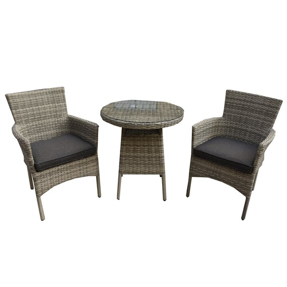 Supremo Littleton Grey Bistro Outdoor Garden Furniture Set