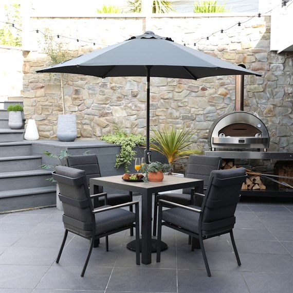 Supremo Mannington 4 Seat Square Outdoor Garden Furniture Dining Set