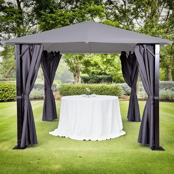 Supremo Marbella Gazebo Curtain Pack Grey 3m (MAR.S3x3.CUR.G)