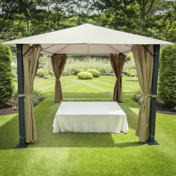 Supremo Marbella Gazebo Curtain Pack Taupe 3m (MAR.S3x3.CUR.T)