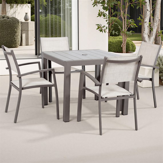Supremo Milan 4 Seat Square Outdoor Garden Furniture Set