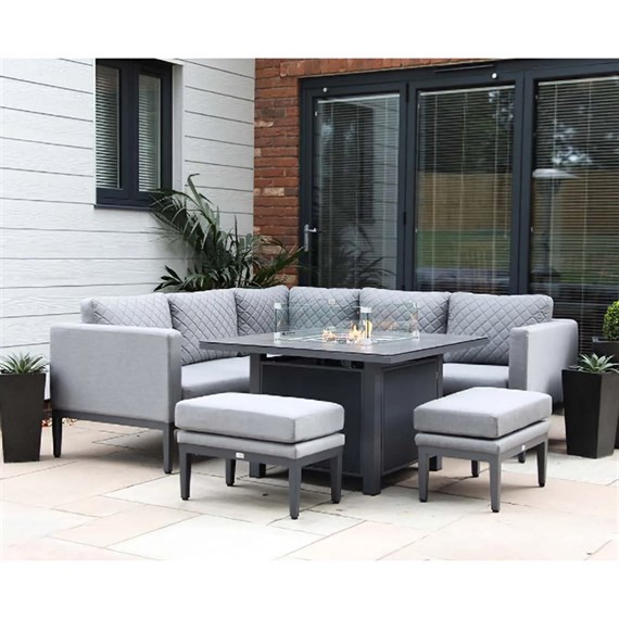 Supremo Mirfield Mini Modular Outdoor Garden Furniture Set with Firepit Table (X29.780.04.11.05)