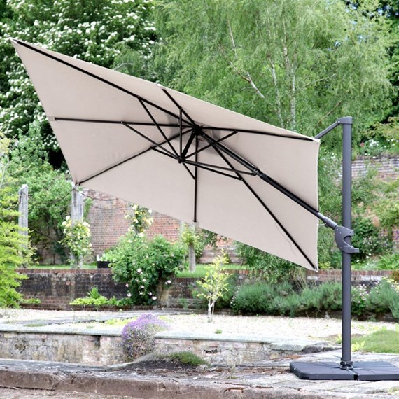 Supremo Provence Deluxe 3x3m Square Parasol in Almond (91.79.108)