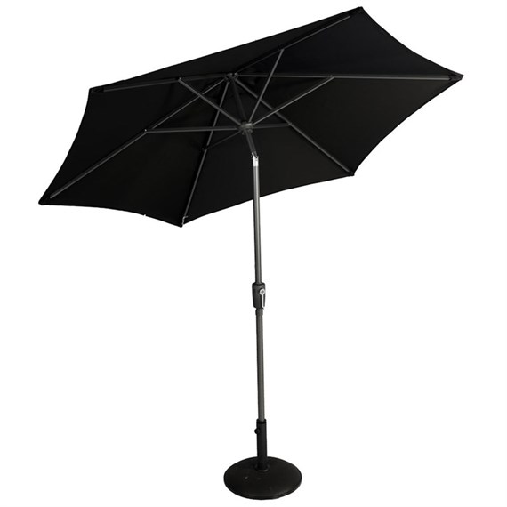 Supremo Riviera 2.5m Deluxe Crank Parasol in Carbon Black (R2.5(9)BL)