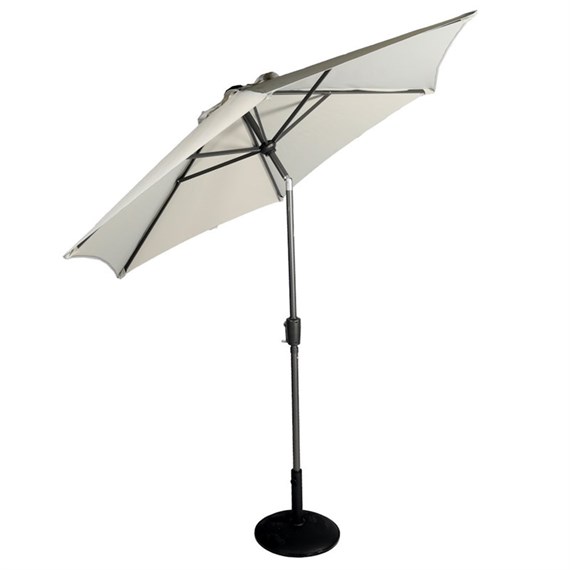 Supremo Riviera 2.5m Deluxe Crank Parasol in French Grey (R2.5(9)FG)