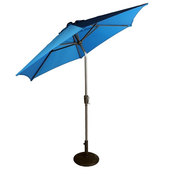Supremo Riviera 2.5m Deluxe Crank Parasol in Pacific Blue (R2.5(9)PB)