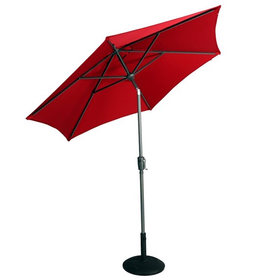 Supremo Riviera 2.5m Deluxe Crank Parasol in Ruby Red (R2.5(9)RR)