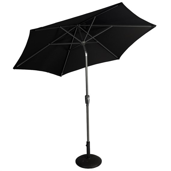 Supremo Riviera 3.0m Deluxe Crank Parasol in Carbon Black (R3.0(9)BL)