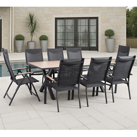 Supremo Roma 8 Seat Rectangular Mixed Outdoor Garden Furniture Set