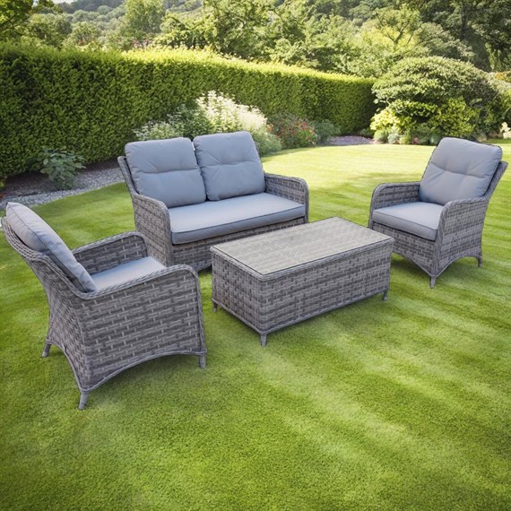 Supremo Winchester Stone Lounge Coffee Outdoor Garden Furniture Set