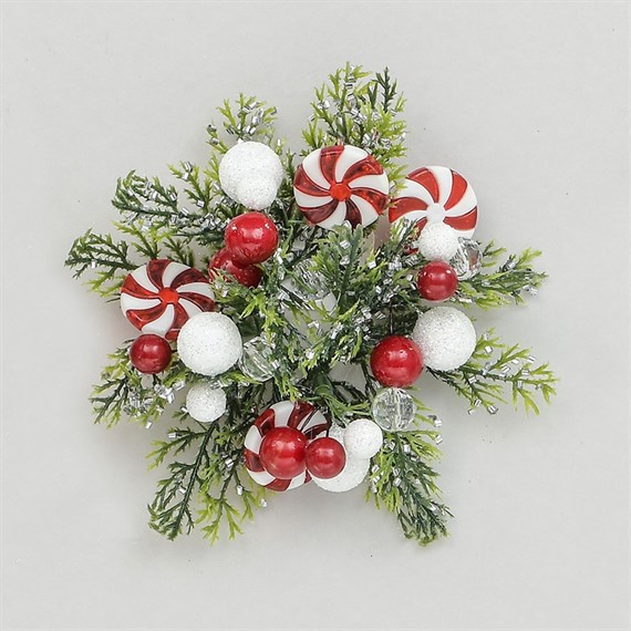 Swift 1 Inch Candy and Berry Christmas Candle Ring (YCR29600)