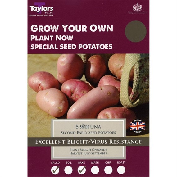 Taylors Bulbs Seed Potatoes Sarpo Una (8 Pack) (VP584)