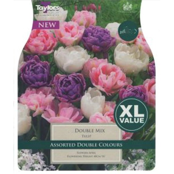 Taylors Bulbs Tulip Double Mix - Pack of 12 (XL445)