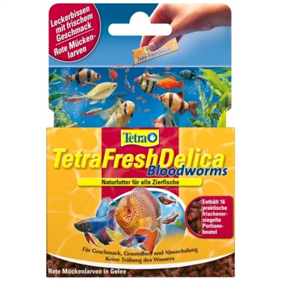 Tetra Fresh Delica Bloodworm Fish Food Aquatic