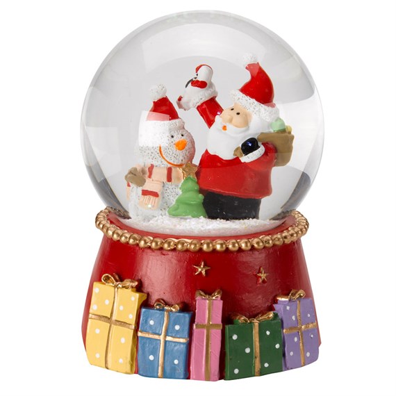 Three Kings 10cn Musical Santa's Gifts Light Up Christmas Snowglobe with Snowman (2537025)
