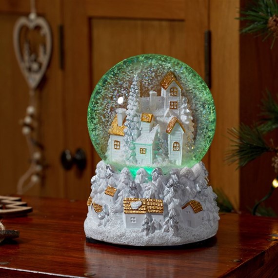 Three Kings 12cm Fantasy Forest Light Up Musical Christmas Snow Globe Decoration (2537031)