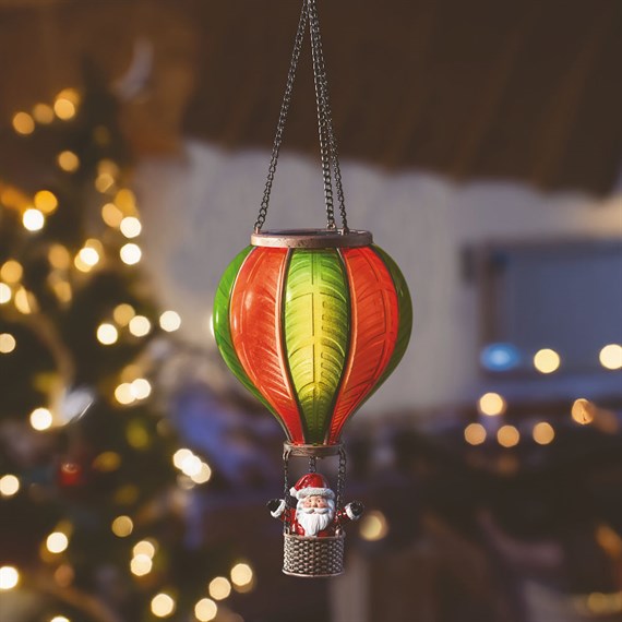 Three Kings 14cm Santa Flaming Balloon Light Up Christmas Decoration (2535160)