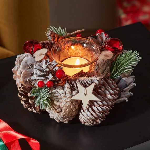 Three Kings 15cm Frost Star Christmas Solo Candle Holder (2541821)