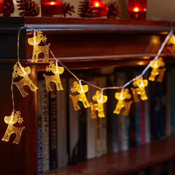 Three Kings 20 Sparkle Deer LED Christmas String Lights Set (2507001)