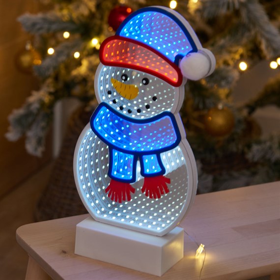 Three Kings 28cm Table Top InfiniFrosty Snowman Infinity Christmas Light (2508021)