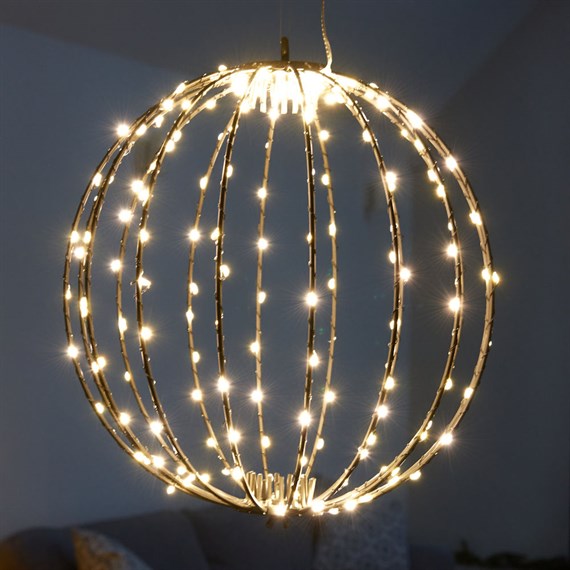 Three Kings 30cm Twinkle Orb Light Up Warm White Christmas Decoration (2506054)