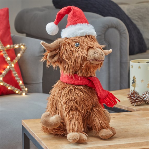 Three Kings 33cm Hairy Hector The Highland Cow Large Christmas Plushie Decoration (2531603)