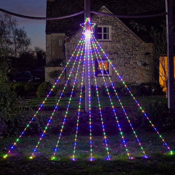 Three Kings 3m Light Up Christmas Shooting Star - Multi Coloured (2506008)