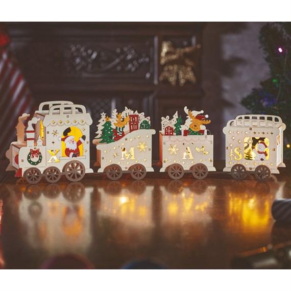 Three Kings 42cm Santa's Express Light Up Christmas Decoration (2590069)