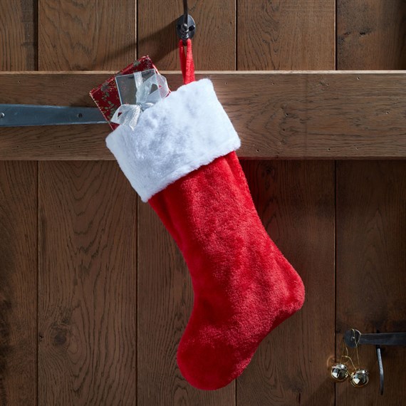 Three Kings 45cm Traditional Red & White Christmas Santa Stocking (2525009)