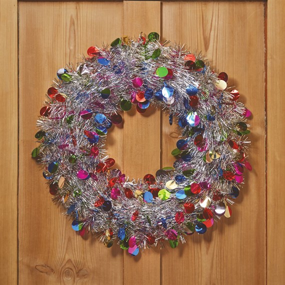 Three Kings 45cm X-Bling! Silver Bauble Christmas Wreath (2542503)